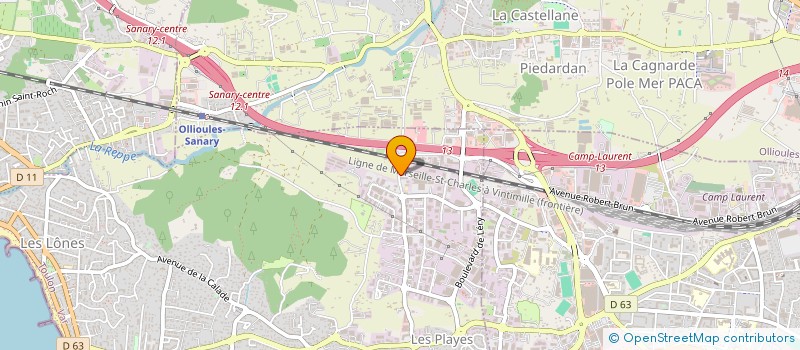 localisation de l'entreprise ECA CONCEPT à SIX-FOURS-LES-PLAGES