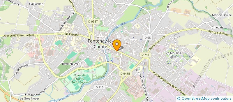 localisation de l'entreprise ECA IMMO  FONTENAY-LE-COMTE