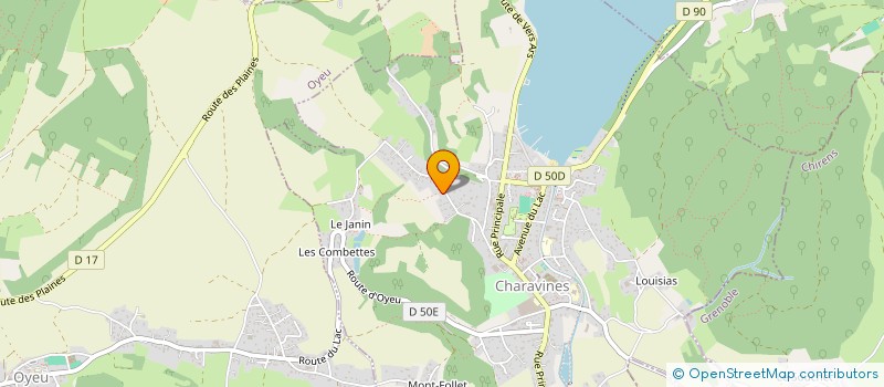 localisation de l'entreprise ECALT FINANCE  CHARAVINES