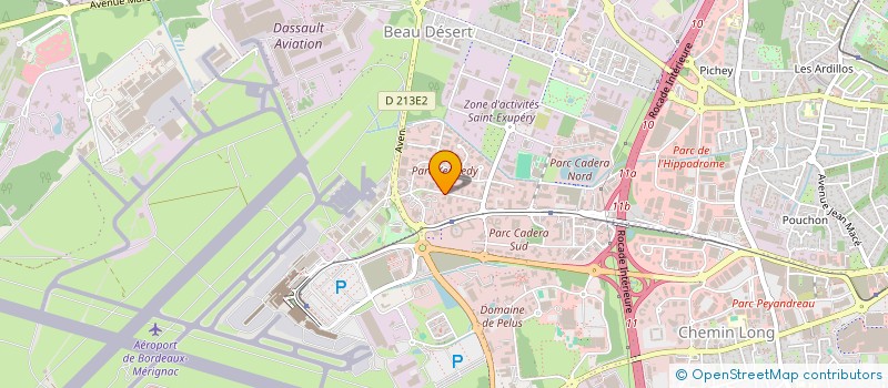 localisation de l'entreprise ECAM SERVICES  MERIGNAC