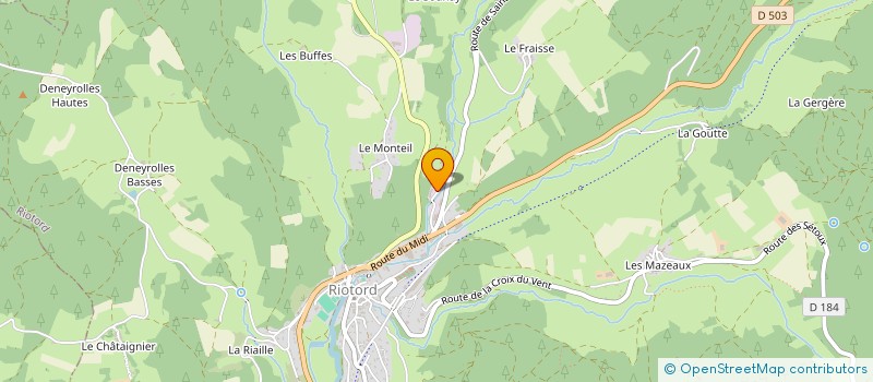 localisation de l'entreprise ECANS  RIOTORD