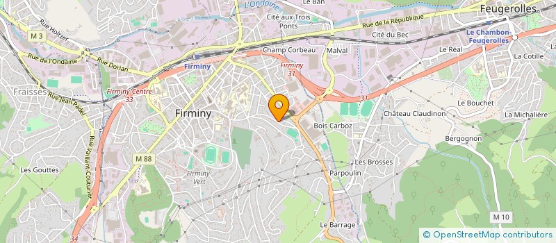 localisation de l'entreprise ECARLATERP  FIRMINY