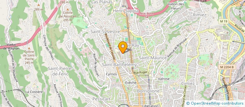 localisation de l'entreprise ECAS  NICE