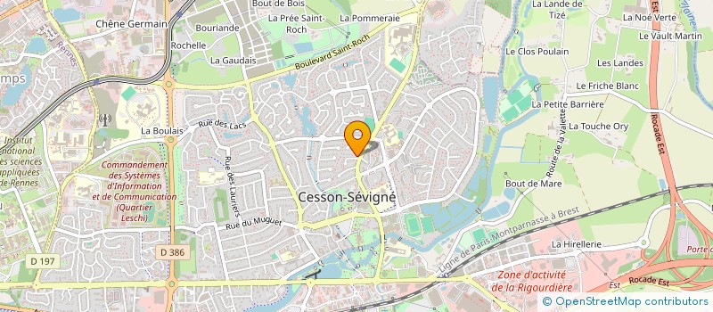 localisation de l'entreprise ECATE SECURITE à CESSON-SEVIGNE