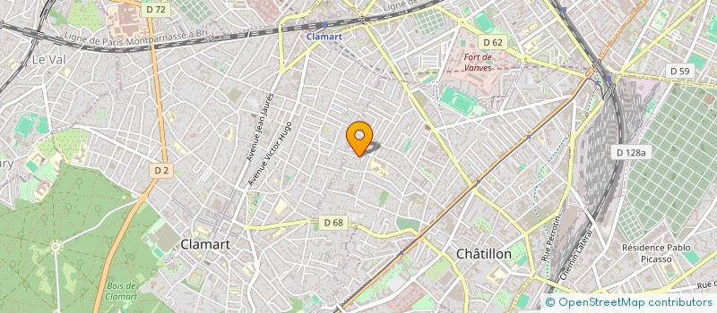 localisation de l'entreprise ECAUDEX  CHATILLON