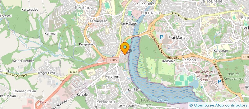 localisation de l'entreprise ECB à QUIMPER