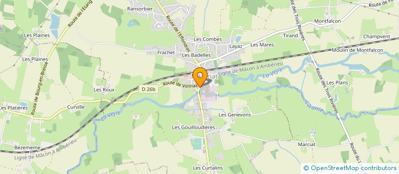 localisation de l'entreprise ECB à MEZERIAT