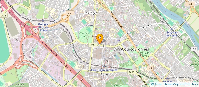 localisation de l'entreprise ECB  EVRY-COURCOURONNES