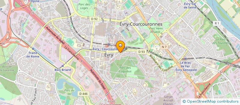 localisation de l'entreprise ECB 91  EVRY-COURCOURONNES