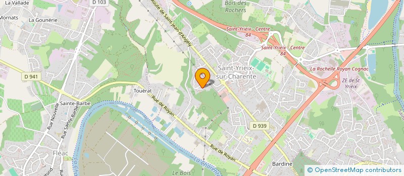 localisation de l'entreprise ECB IMMOBILIER  SAINT-YRIEIX-SUR-CHARENTE