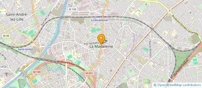 localisation de l'entreprise ECB MADELEINE à LA MADELEINE