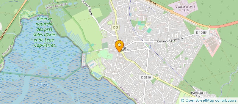 localisation de l'entreprise ECBD  ARES