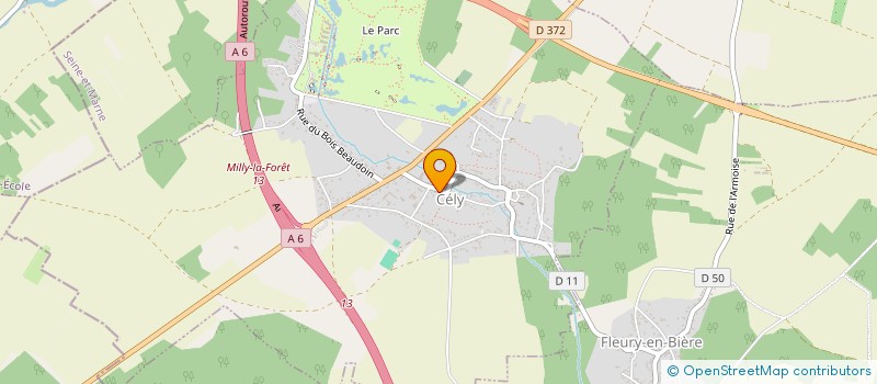 localisation de l'entreprise ECBPHARMA à CELY