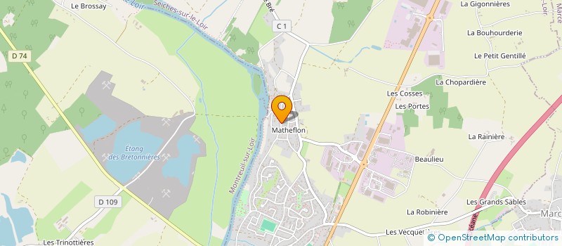 localisation de l'entreprise ECC ANGERS à LOIRE-AUTHION