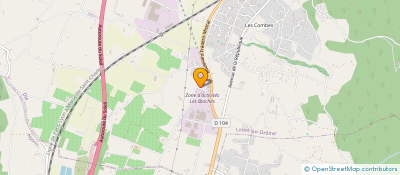 localisation de l'entreprise ECC CONCEPT à LORIOL-SUR-DROME