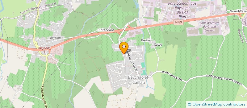 localisation de l'entreprise ECCFA  BEYCHAC-ET-CAILLAU