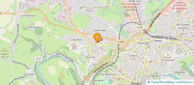 localisation de l'entreprise ECCJ  RODEZ