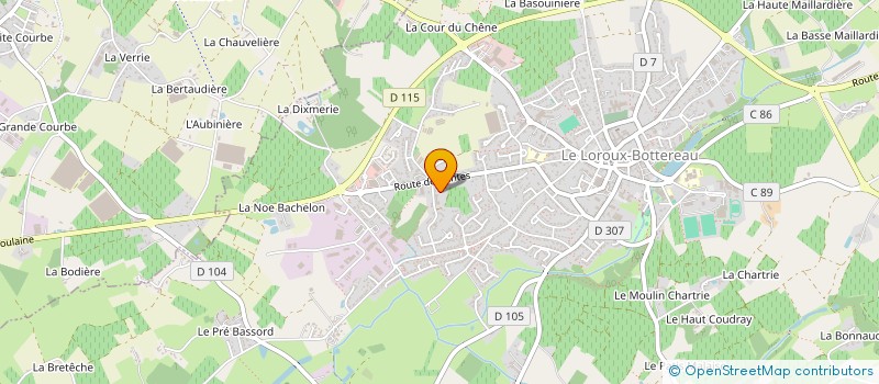 localisation de l'entreprise ECCM  LE LOROUX-BOTTEREAU