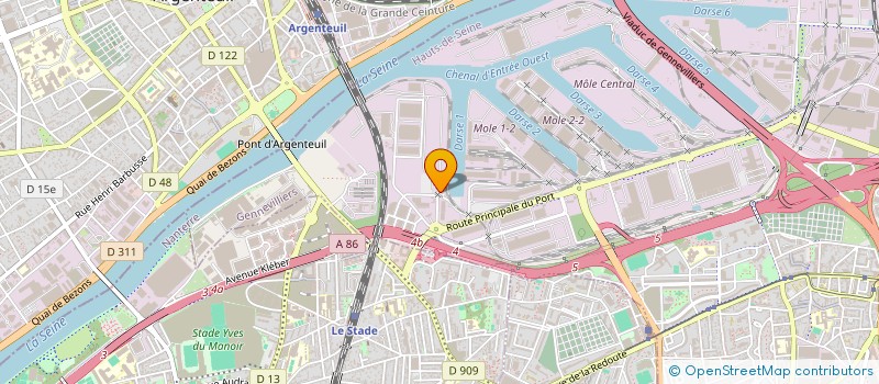 localisation de l'entreprise ECCOM à GENNEVILLIERS