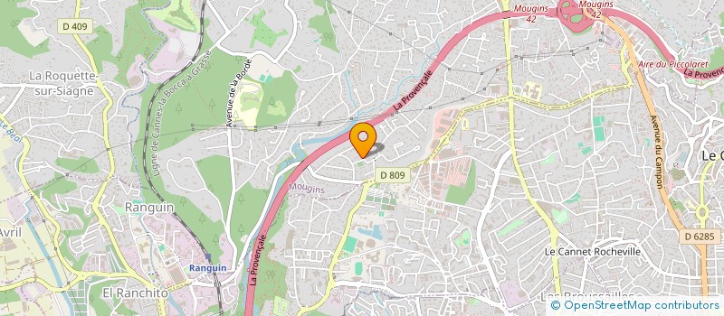 localisation de l'entreprise ECCOTECH à MOUGINS