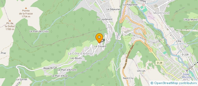 localisation de l'entreprise ECCS CROISONNIER à LA COTE-D'ARBROZ
