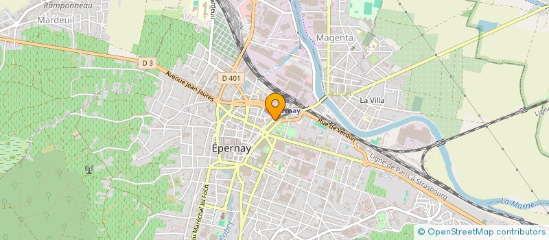 localisation de l'entreprise ECE  EPERNAY
