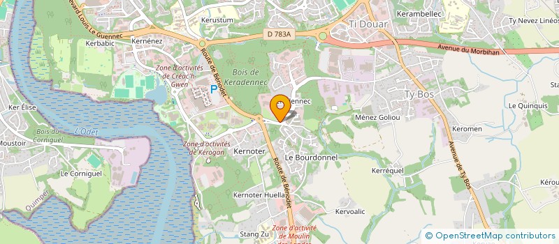 localisation de l'entreprise ECE à QUIMPER