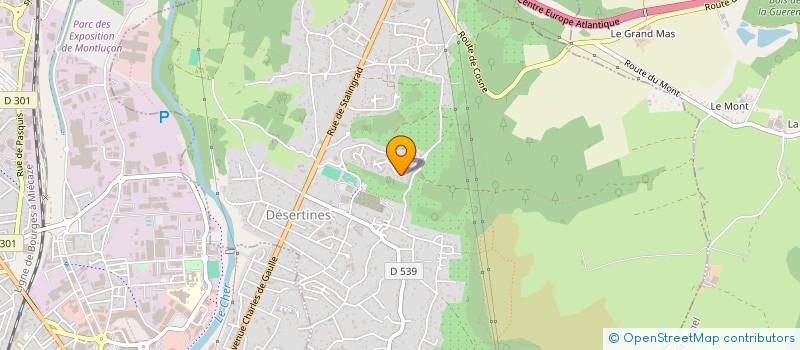 localisation de l'entreprise ECE EDITIONS CLAIR ECLAIR - EDITIONS DES CHAMPS ELYSEES  DESERTINES