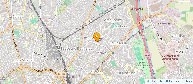 localisation de l'entreprise ECF 38 à TOULOUSE
