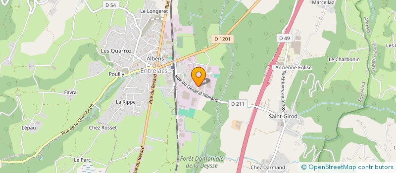 localisation de l'entreprise ECF-FRANCE à ENTRELACS