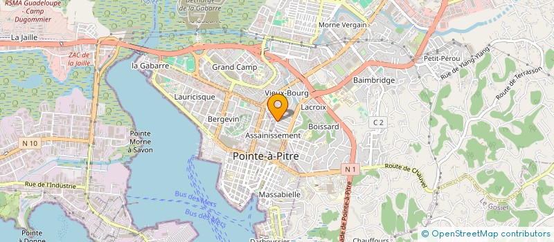 localisation de l'entreprise ECF GUADELOUPE  LES ABYMES