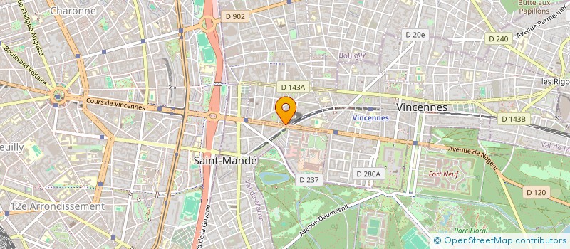 localisation de l'entreprise ECF VINCENNES à VINCENNES