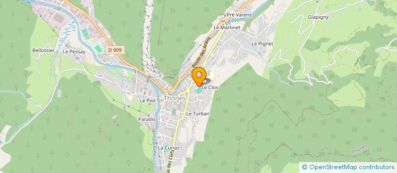 localisation de l'entreprise ECFLM à THONES
