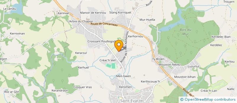 localisation de l'entreprise ECGA  SAINT-EVARZEC