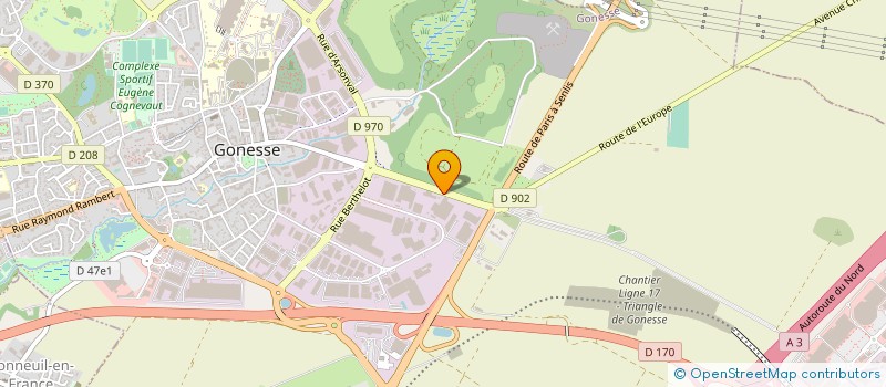 localisation de l'entreprise ECGF GROUP à GONESSE