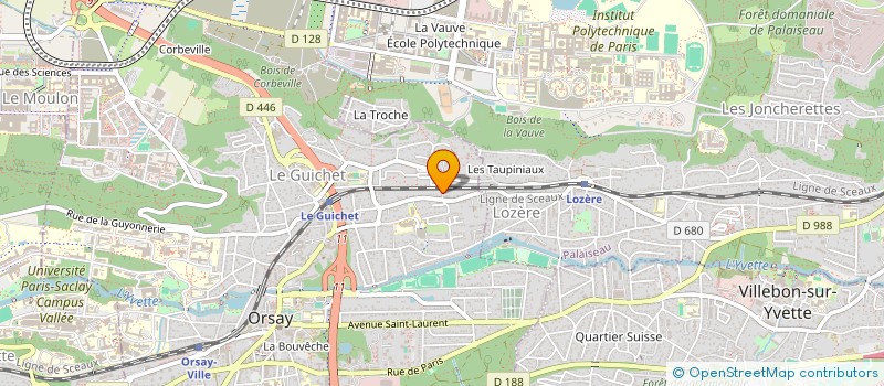 localisation de l'entreprise ECH à ORSAY