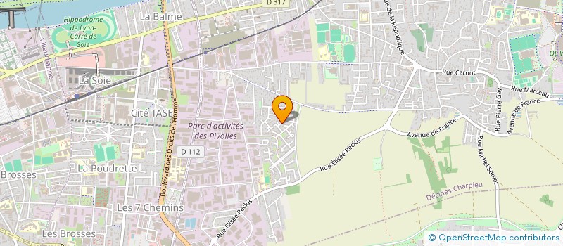 localisation de l'entreprise ECH.ETUDES  DECINES-CHARPIEU