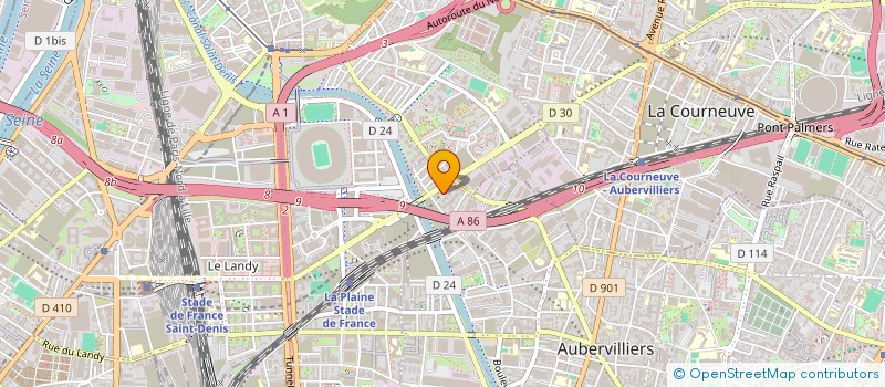 localisation de l'entreprise ECHA WB à AUBERVILLIERS