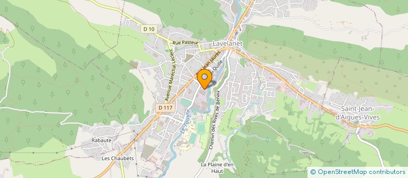 localisation de l'entreprise ECHAF'AU SUD à LAVELANET