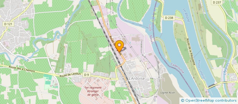 localisation de l'entreprise ECHAF ISOL  LAUDUN L'ARDOISE