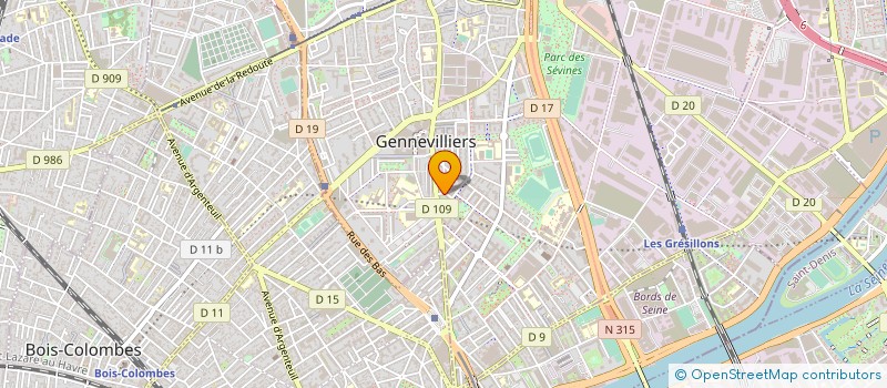 localisation de l'entreprise ECHAFAUDAGE ADOM à GENNEVILLIERS