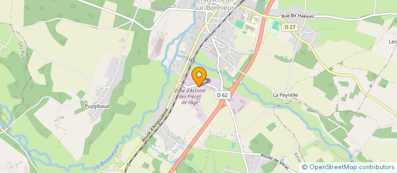 localisation de l'entreprise ECHAFAUDAGE CHARENTAIS à CHASSENEUIL-SUR-BONNIEURE