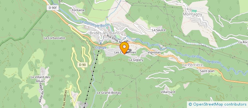 localisation de l'entreprise ECHAFAUDAGE SA à COURCHEVEL