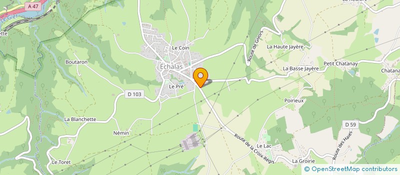 localisation de l'entreprise ECHALAS ASSISTANCE  ECHALAS