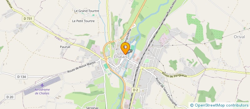 localisation de l'entreprise ECHANGES-LOISIRS BIEN-ETRE à CHALAIS