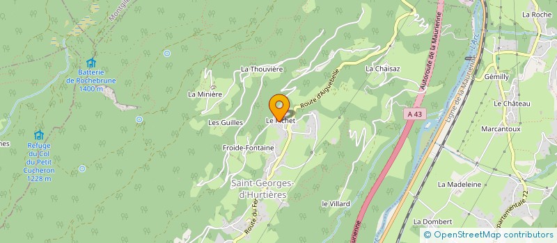 localisation de l'entreprise ECHAPPEE VERTE  SAINT-GEORGES-D'HURTIERES