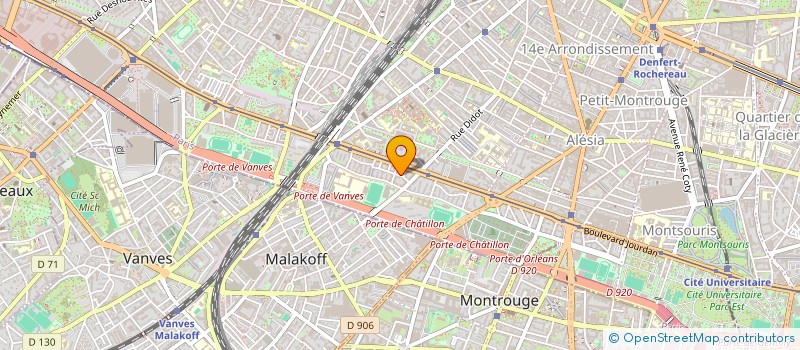 localisation de l'entreprise ECHAPPEMENT PARIS BRUNE à PARIS