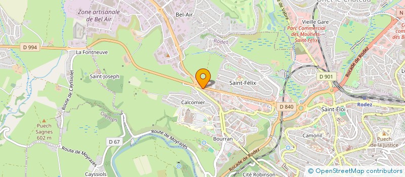 localisation de l'entreprise ECHE REMORQUES  RODEZ