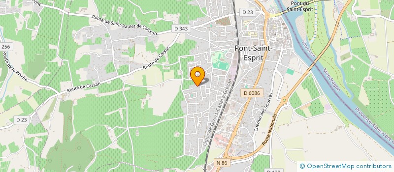 localisation de l'entreprise ECHEC ET MAT SPIRIPONTAIN  PONT-SAINT-ESPRIT