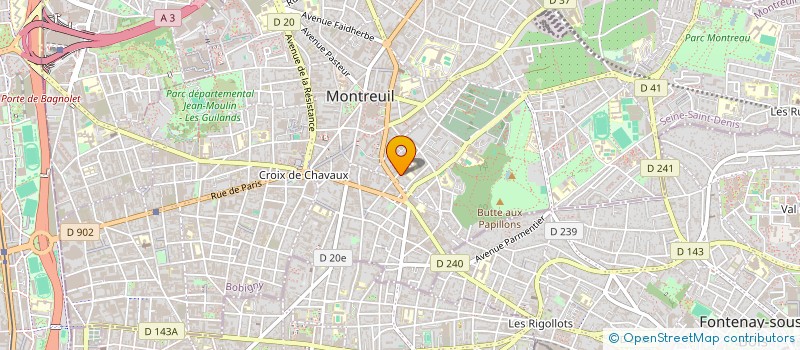 localisation de l'entreprise ECHECS ANIM à MONTREUIL
